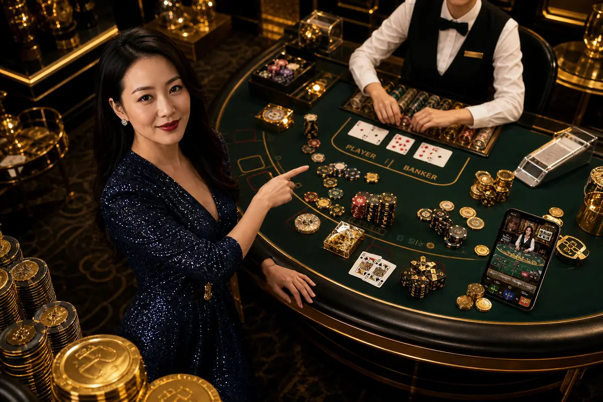 yes8 Live Baccarat ဒီလာနှင့် ကစားနေသော မြင်ကွင်း